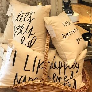 Organic cotton throw pillows